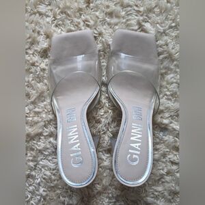 Gianni Bini Women's Clear and Cream Heels